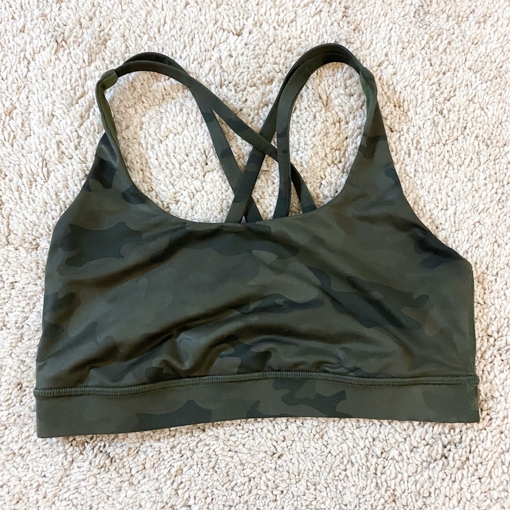 Lululemon camo Energy bra